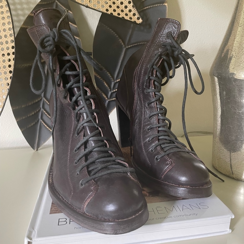 Ann Demeulemeester Triple Lace Talon Ankle Boots